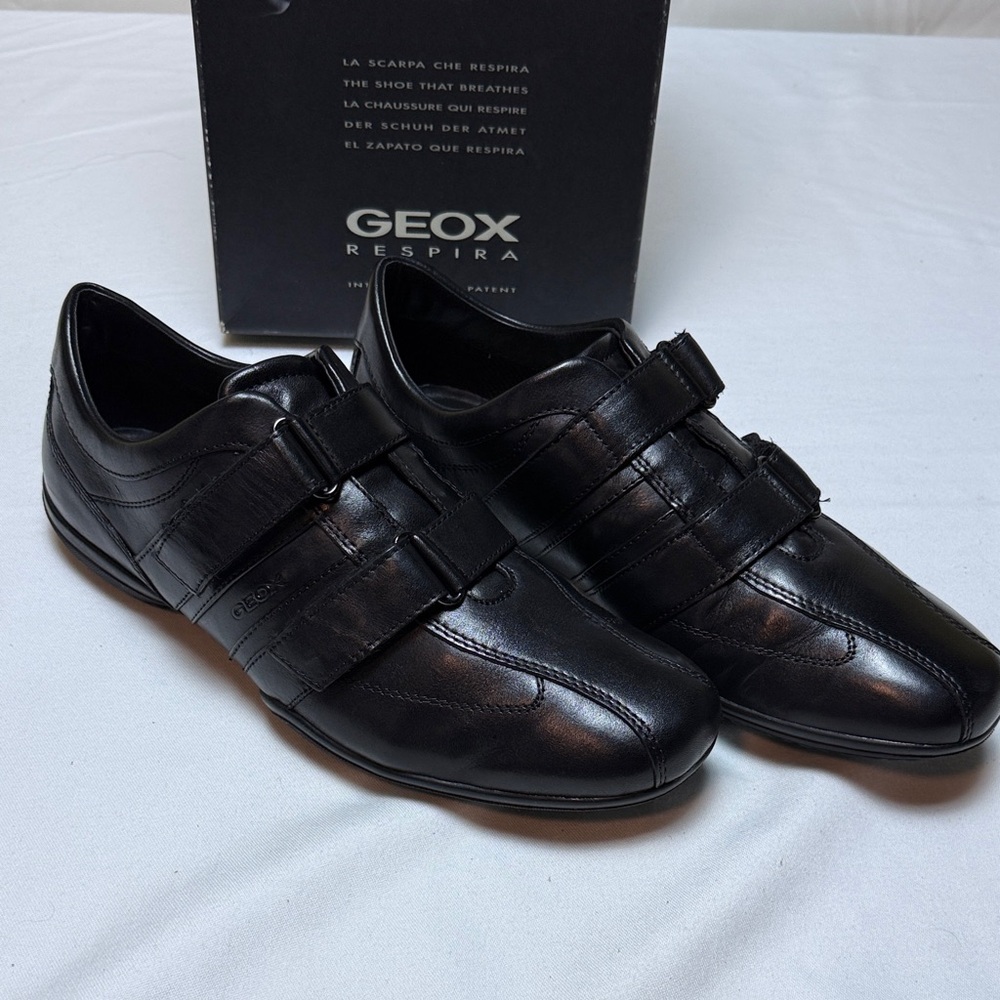 Geox Men's Black Leather Loafers